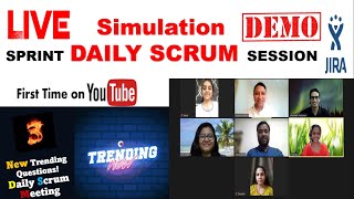 daily scrum meeting simulation I stand up meeting demo I scrum events using jira [upl. by Hsirap]