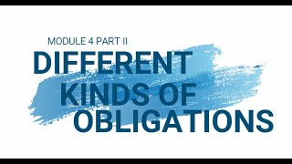 OBLICON LECTURE DIFFERENT KINDS OF OBLIGATIONS PART 2 [upl. by Woodman]