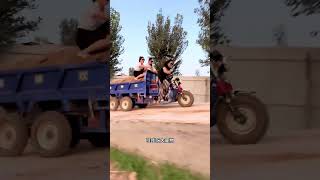 Double EXEL electric tricycle full of power drive on rural areas farmers good helper part242 [upl. by Brott]