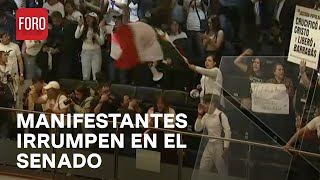 Manifestantes contra la Reforma al Poder Judicial irrumpen en el Senado  Las Noticias [upl. by Fine]