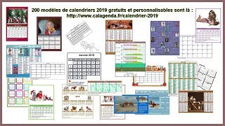 Calendriers 2019 [upl. by Wynne]