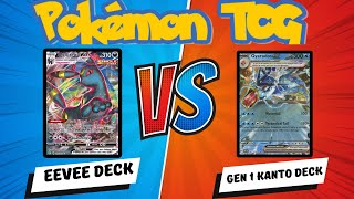 Can I Beat an Eevee Evolutions Deck with Gen 1 Kanto Pokemon [upl. by Steward]