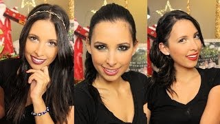 3 ideas de MAQUILLAJE FACIL para NAVIDAD [upl. by Noirda]