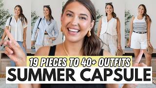 40 EASY Summer Outfits ☀️ Summer Capsule Wardrobe 2024 [upl. by Beitz]