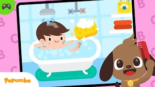 HORA DEL BAÑO CÓMO LIMPIAR TU CUERPO ANTES DE DORMIR 🛁🌙🎮  Rutina saludable para niños  Gameplay [upl. by Eboh845]