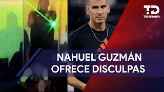 Nahuel Guzmán se disculpa con Esteban Andrada por apuntarle con láser durante clásico regio [upl. by Ahseka113]