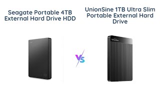 Seagate 4TB vs UnionSine 1TB  External Hard Drive Comparison [upl. by Austreng927]