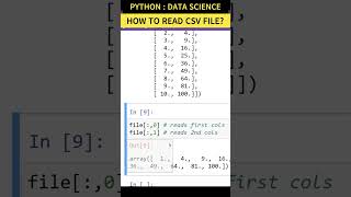 How to read CSV file in Python and Slice arrayNumpy  For Absolute beginner Jupyter Notebook [upl. by Aidnama347]