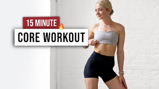 15 MIN TOTAL CORE  ABS Workout  No Equipment No Repeat Home Workout to strengthen your core [upl. by Ylrevaw]