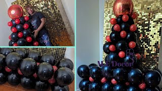 How to make organic Balloon Christmas tree for your home this Holiday  Balloon Column diy tips [upl. by Pravit]