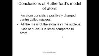 Conclusions of Rutherford model of an atom [upl. by Ycniuqed]