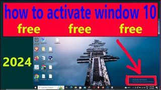 how to activate windows 10 for free  window 10 ko activate kaise kare 2024 [upl. by Ardeahp197]