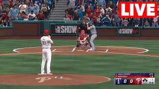 MLB LIVE🔴 Texas Rangers vs Philadelphia Phillies  21st May 2024  MLB Full Game  MLB 24 [upl. by Bronez]