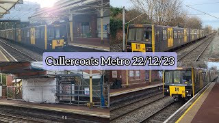 Trains at Cullercoats Metro  231223 [upl. by Bashemath]