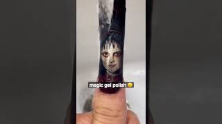 Wait for it 👀 This nail is possessed 👻😱 nailart nails halloweennails beetlejuice [upl. by Retsam876]