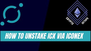 How to unstaking ICX via ICONEX wallet [upl. by Nikoletta142]