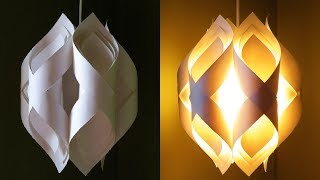 Ogee paper lamp  how to DIY an elegant paper pendant lamplantern  EzyCraft [upl. by Niwrad312]