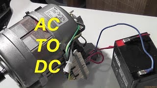 Easy Conversion of AC Washer Motor to 12VDC [upl. by Einalem]