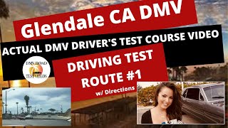 ACTUAL TEST ROUTE Glendale DMV Test Route 1  Behind The Wheel Drivers License Tip Video Pass [upl. by Ierbua889]