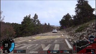 60 Minute Virtual Cycling Up Hill Training Mont Ventoux France [upl. by Esoj708]