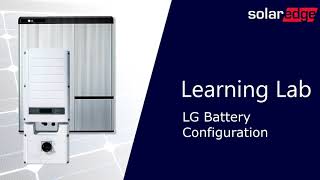 StorEdge Configuring LG Chem Battery [upl. by Ylrebme]