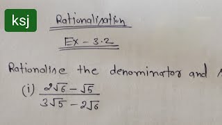 ex32 que 4Ichapter rationalisation class 9th maths RD Sharma solutions ksj453 maths rd sharma [upl. by Druce]