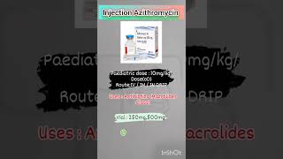 PAEDIATRIC DOSE  injection Azithromycin  Use Antibiotics  treatment nice picu icu Injazi [upl. by Audrie]