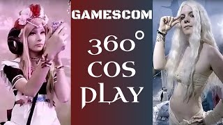 360° Video 4K VR  COSPLAY at GAMESCOM 2016 [upl. by Anelim33]