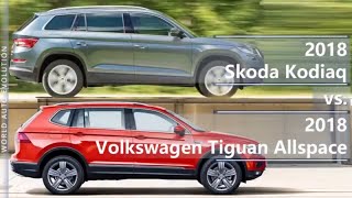 2018 Skoda Kodiaq vs 2018 Volkswagen Tiguan Allspace technical comparison [upl. by Celestyna]