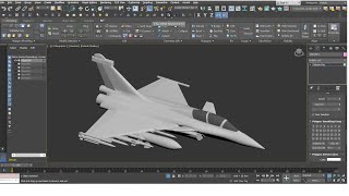 3D Modeling Dassault Rafale Fighter Jet In 3D Max And Prepare The Model to Pepakura Part1 [upl. by Mij]