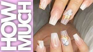 How Much  Tapered Square Ombre Transformation  Acrylic Nails [upl. by Atrice195]