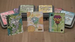 Distress Oxide Ink ATCs With Stencils Stamping And More by Jogglescom [upl. by Paynter]