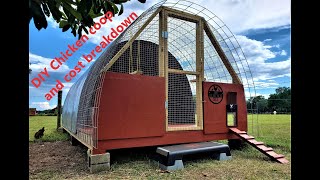 Detailed DIY Chicken HOOP COOP with COST breakdown [upl. by Arimak]