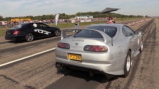 1000HP Toyota Supra vs 830HP MercedesAMG E63s [upl. by Malas]