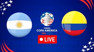 🔴LIVE  Argentina vs Colombia  Copa América 2024  Match Live Today Final [upl. by Ecydnarb]