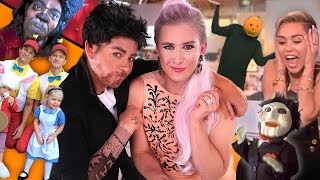 Top That  Halloween Special Edition 1D Prank Ellen Scares Miley Cyrus  Pop Culture News [upl. by Enirbas]