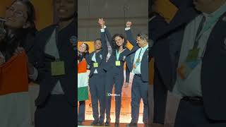 Indian Team Clinch Gold at 45th FIDE Womens Chess Olympiad chess shorts [upl. by Alfons547]