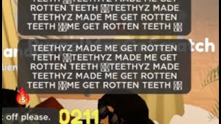 ROTTEN TEETH IN TEETHYZ  ROBLOX Trolling [upl. by Neehahs582]