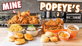 Making Popeye’s Fried Chicken Meal At Home  But Better [upl. by Yruoc]