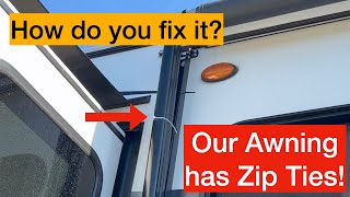 Our Awning has Zip Ties Dometic awning repair S2 E25 [upl. by Jamilla]