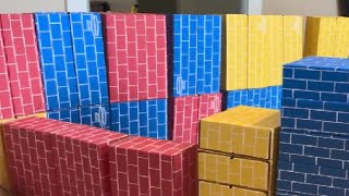 Bankers Box at Play Cardboard Building Blocks 40 Pack Large and Medium Cardboard Blocks Review [upl. by Nomyad]