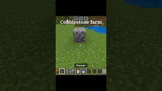 minecraft cobblestone farm shorts minecraft [upl. by Desai332]