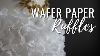 How to make wafer paper ruffles for cake decorating  Florea Cakes [upl. by Doug497]