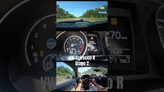 VW Scirocco R STAGE 2 on Autobahn [upl. by Cordy260]