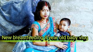 breastfeeding 8 year old baby vlog indian [upl. by Aidualc]