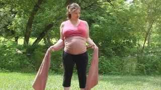 Pregnant Bump belly wrapping PGP PPGP pelvic girdle pain SPD Ellevill Jade size 4 wrap [upl. by Amaral]