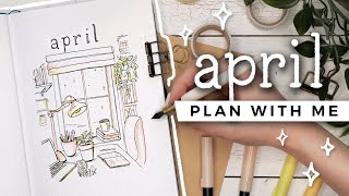 PLAN WITH ME  April 2020 Bullet Journal Setup [upl. by Aerdnna]