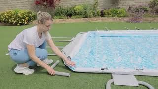 Bestway POWER STEEL RECTANGULAR Pool Installation [upl. by Llerut766]