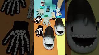 Giant Shark slippers  Super cool Paw Patrol socks love satisfying trending [upl. by Sakul421]