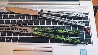 BALI REVIEWS The Rans L Flip Tool Titanium Andux Balisong Trainer [upl. by Ttej]